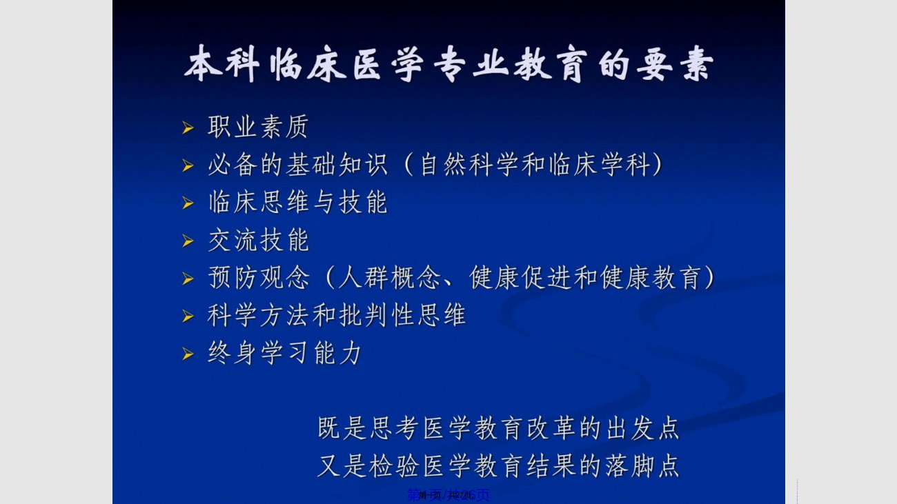 指南本科医学教导标准临床医学专业学习教案