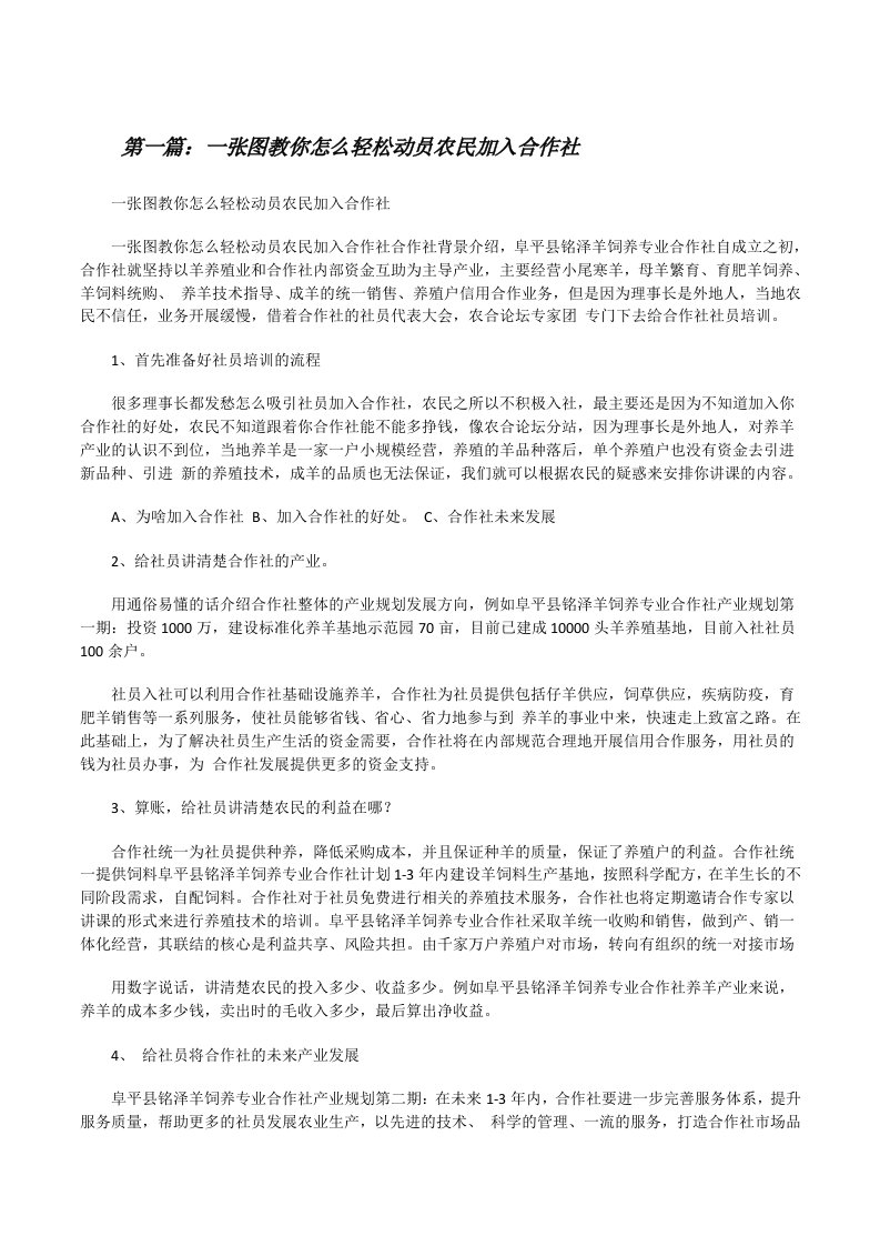 一张图教你怎么轻松动员农民加入合作社[修改版]