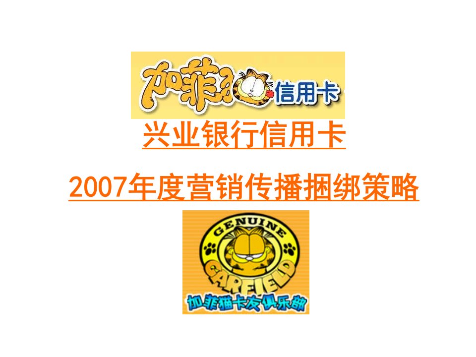 2007兴业银行信用卡营销传播捆绑策略-27P