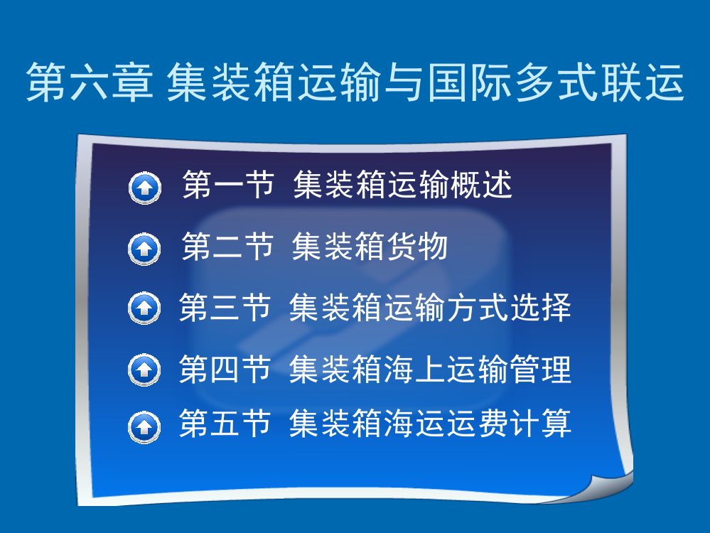 集装箱运输演示幻灯片