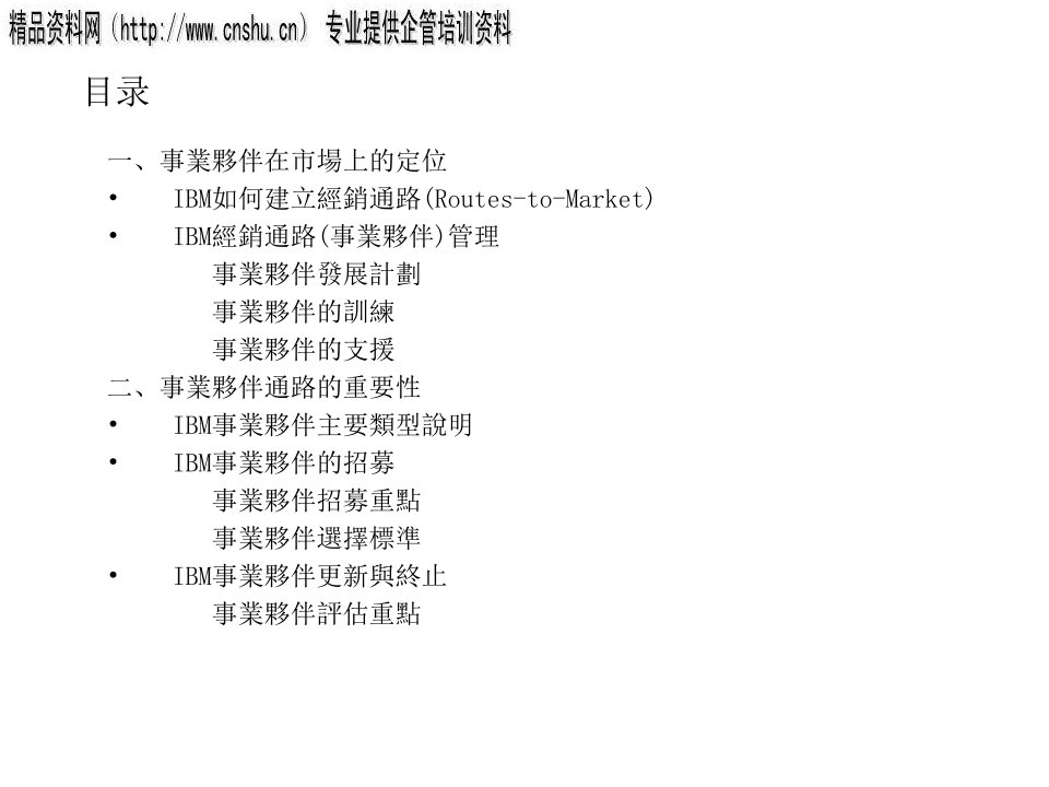 [精选]IBM渠道管理研究报告