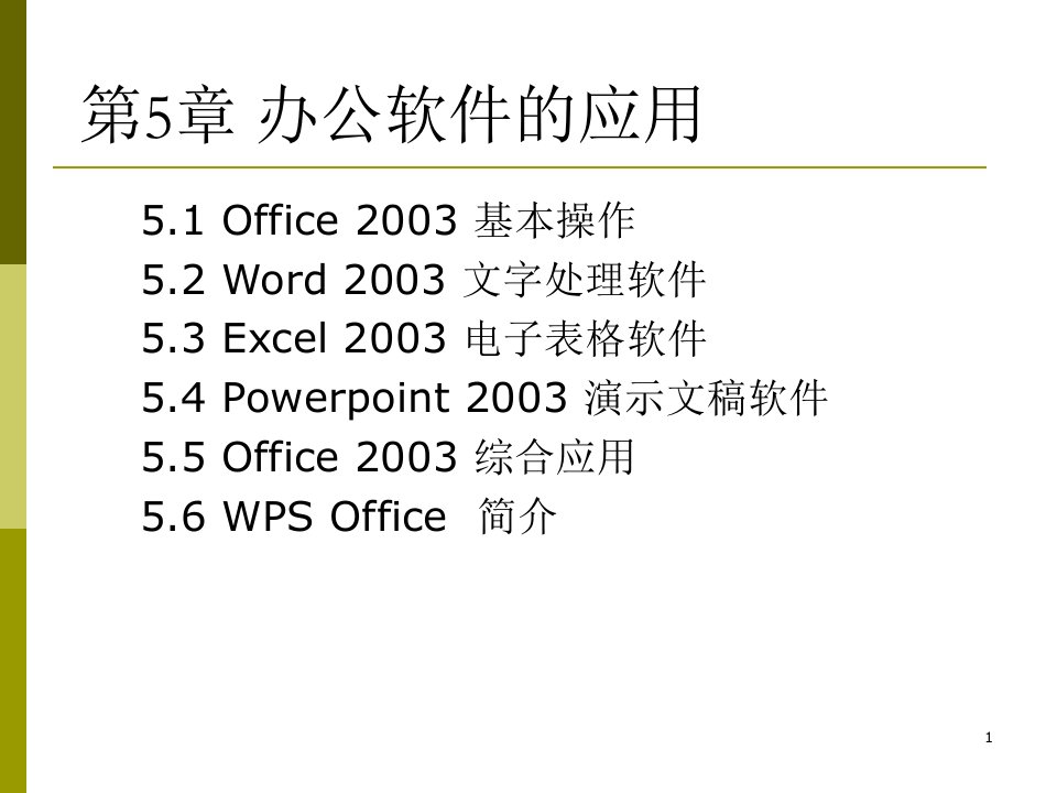 《办公软件的应用》PPT课件