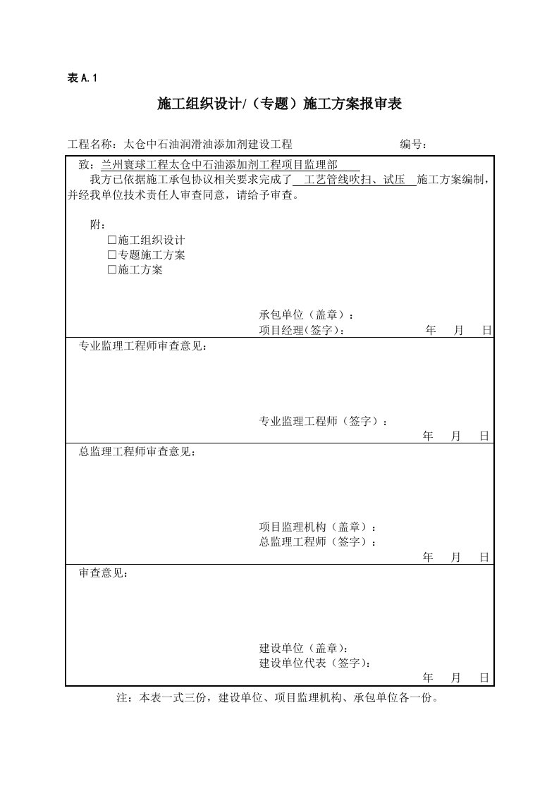 2021年基本工艺管道试压吹扫重点项目施工专项方案超级实用