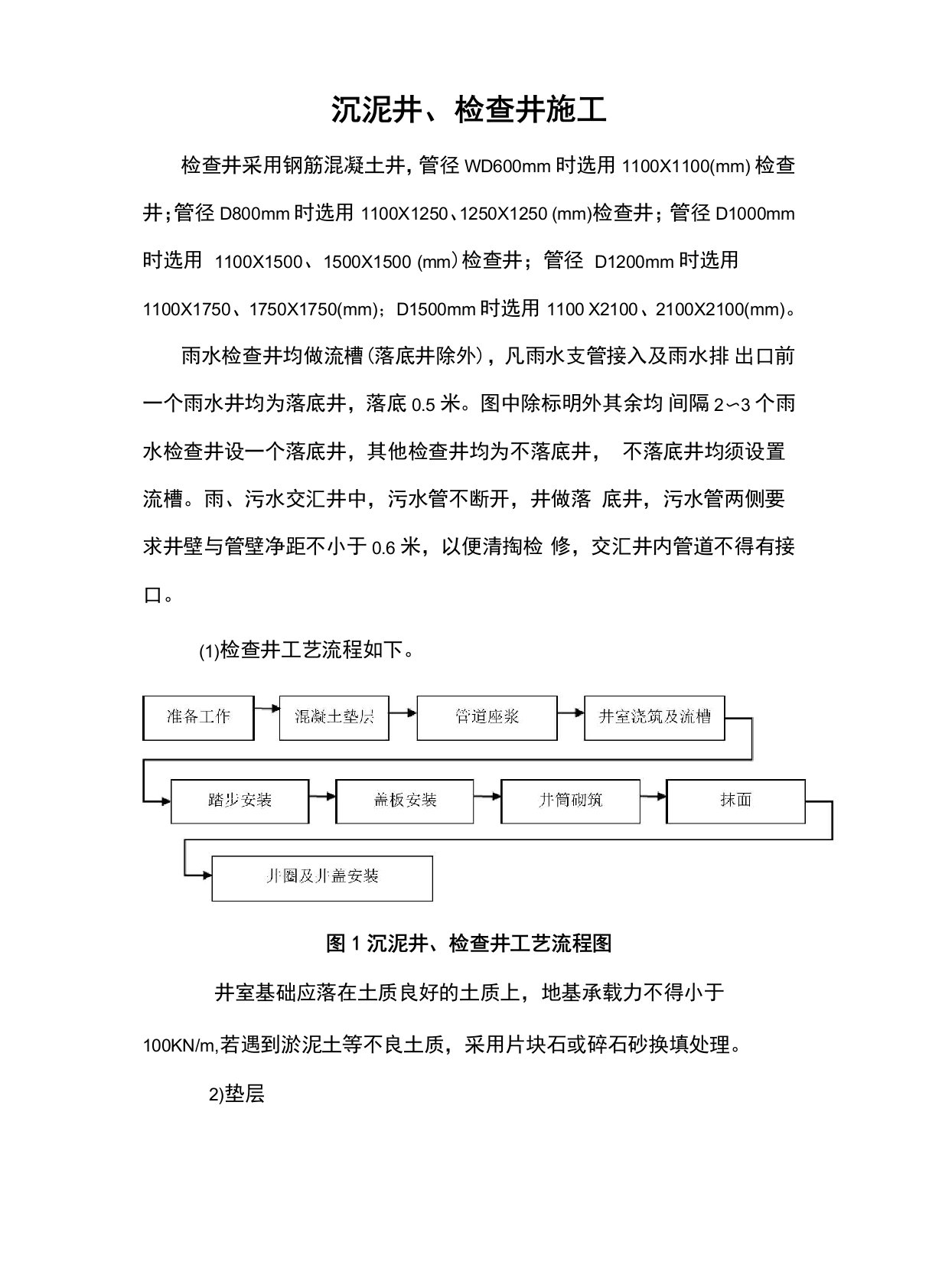 沉泥井、检查井施工