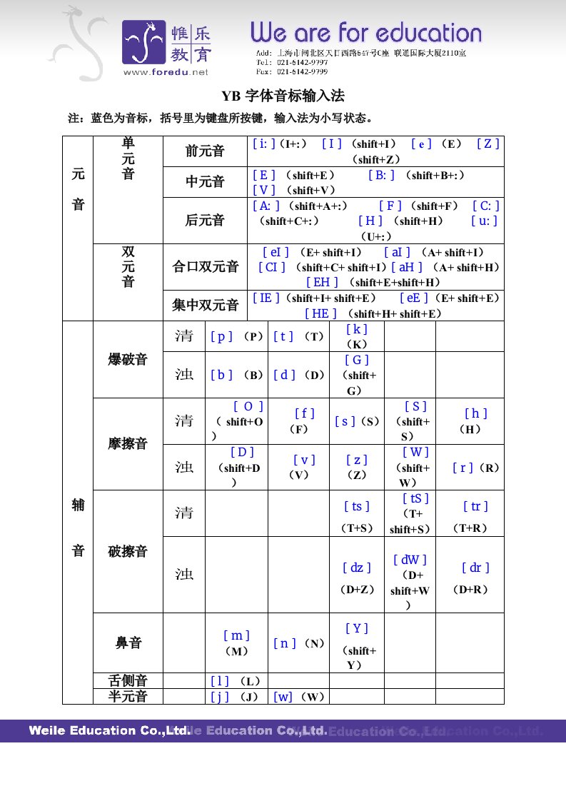 YB字体音标输入法