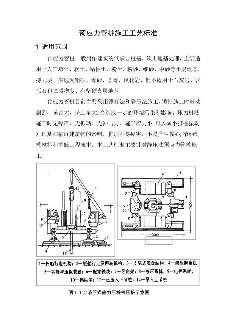 预应力管桩施工工艺标准