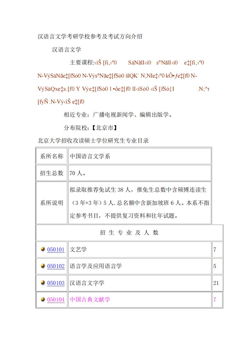 汉语言文学考研学校及考试方向