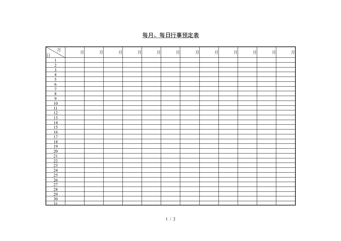 财务管理常用表格0