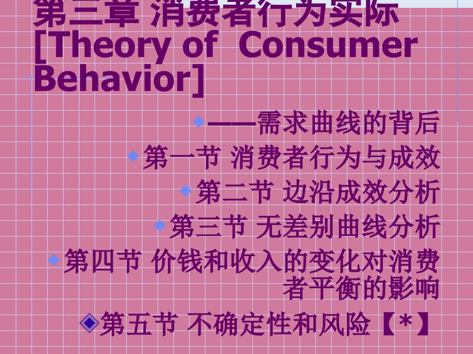 微观经济学第3章消费者行为理论ppt课件