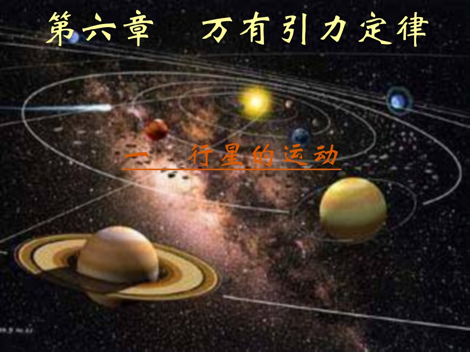 高一物理（6.1行星的运动）