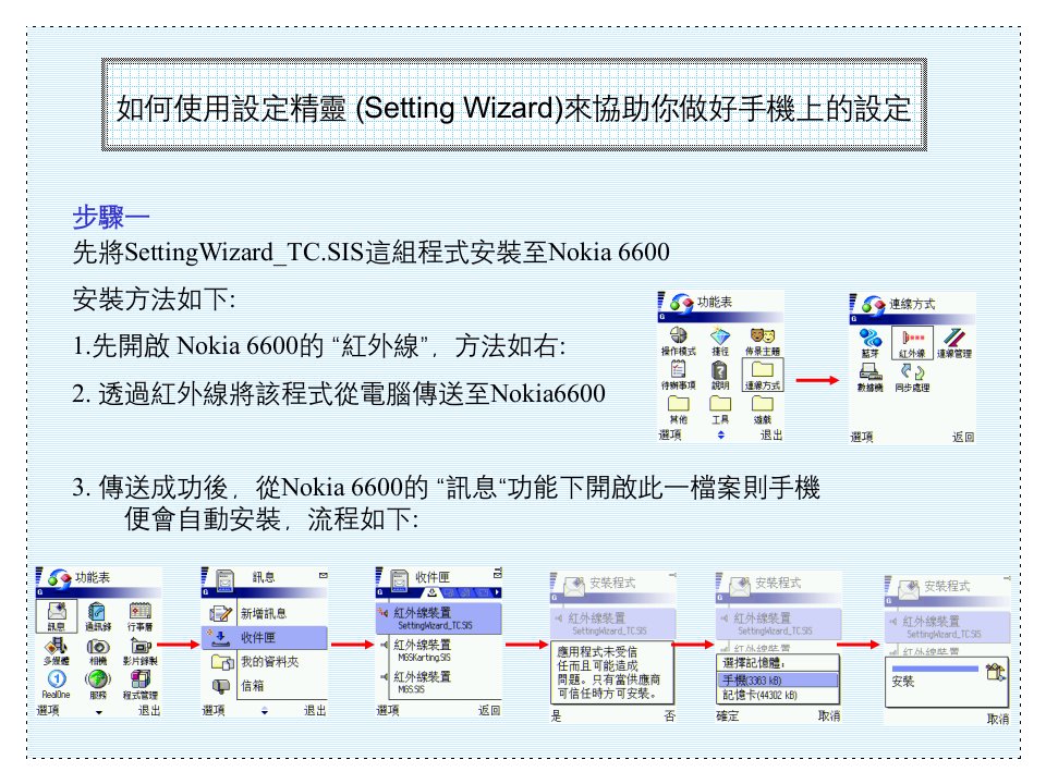 如何使用设定精灵SettingWizard来协助你做好手机上的