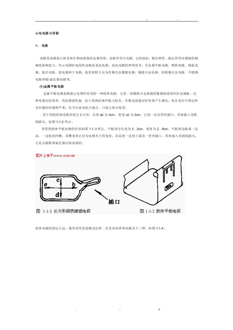 心电电极与导联