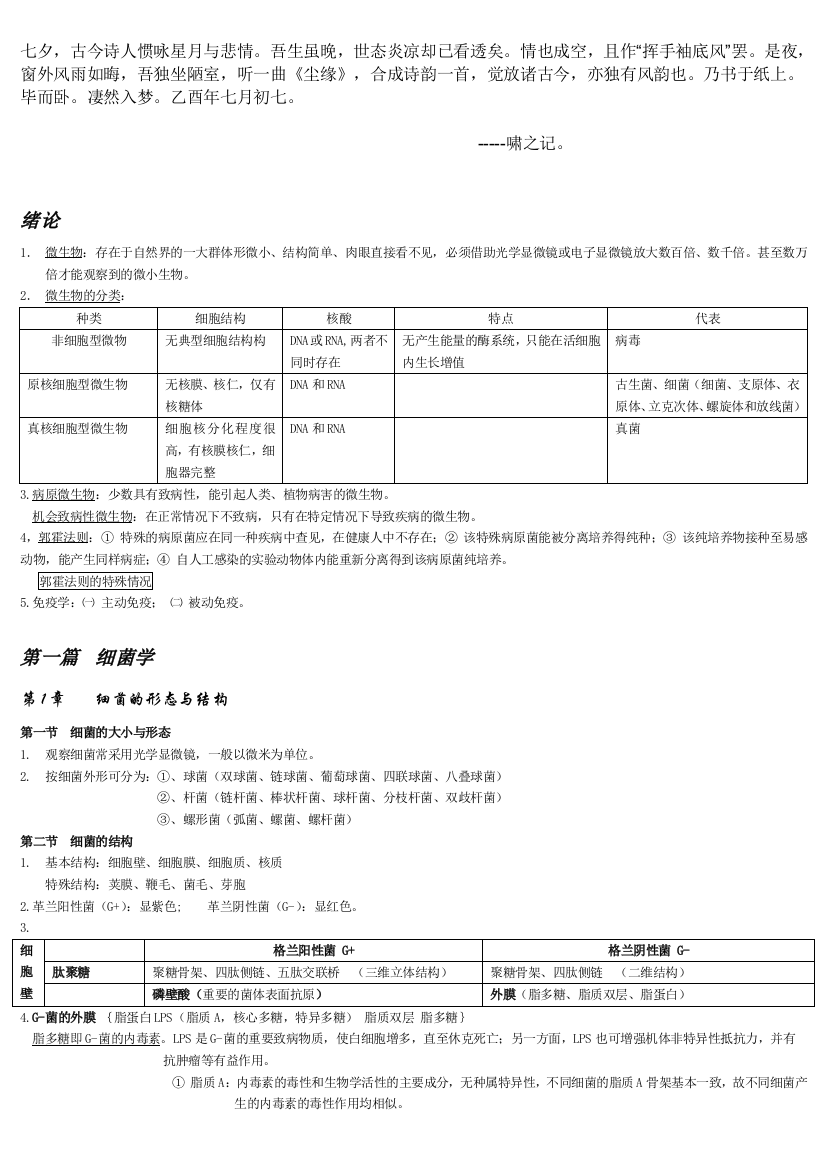 Etvechm医学微生物学笔记