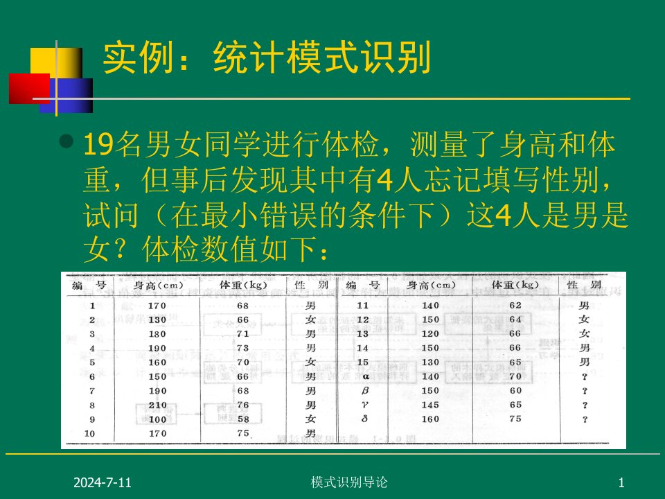 模式识别第二章线性判别函数法