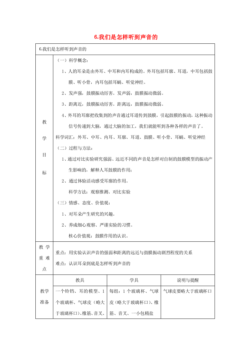 四年级科学上册