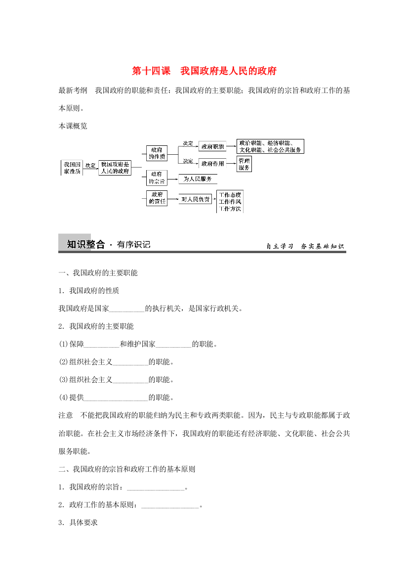 浙江省东阳市南马高级中学高三政治一轮专题检测