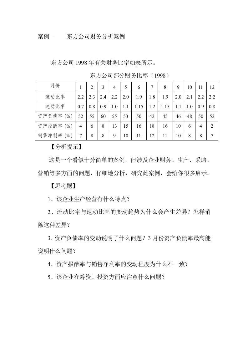 企业管理案例-MBA公司理财案例集