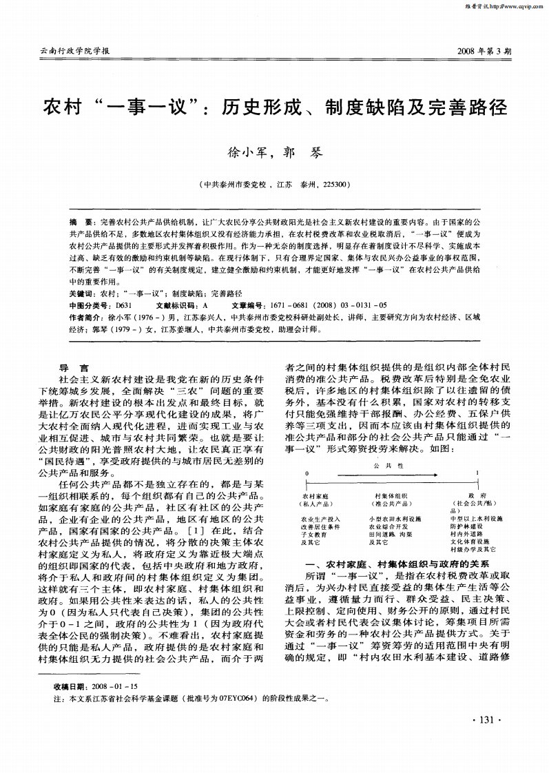 农村“一事一议”：历史形成、制度缺陷及完善路径.pdf