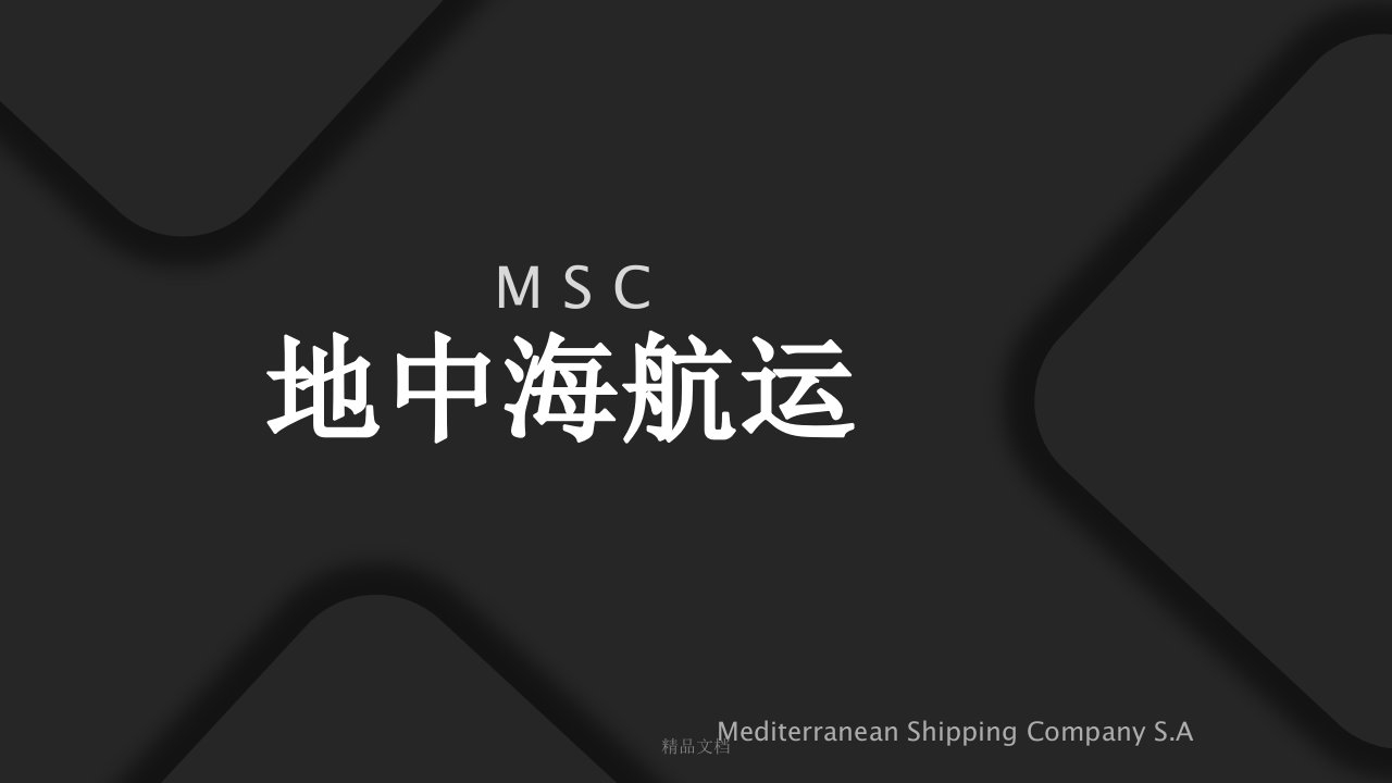 地中海航运公司MSC（整理）