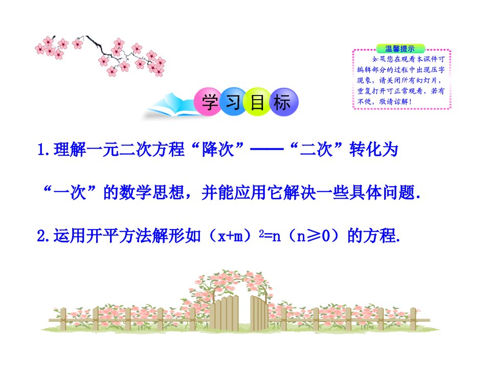 2直接开平方法