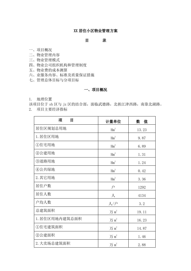 丽华苑小区物业管理方案