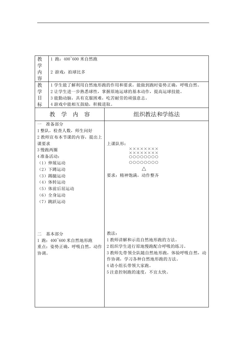 400米自由跑