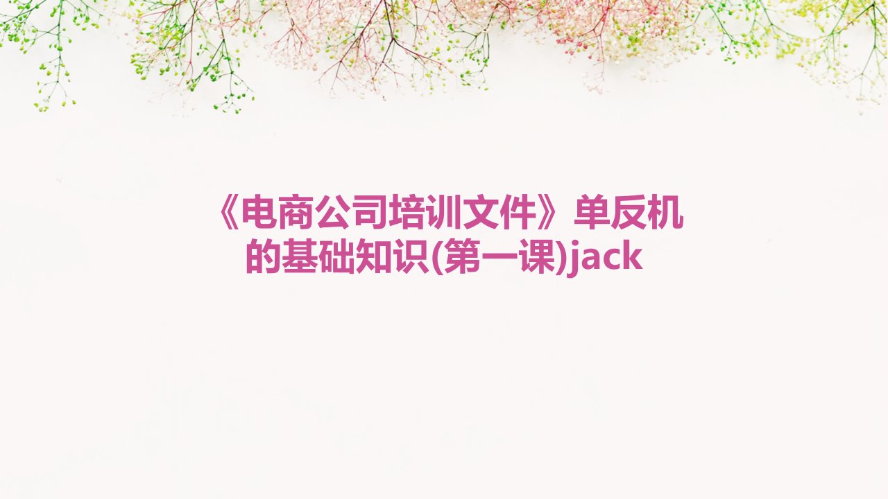 《电商公司培训文件》单反机的基础知识(第一课)jack