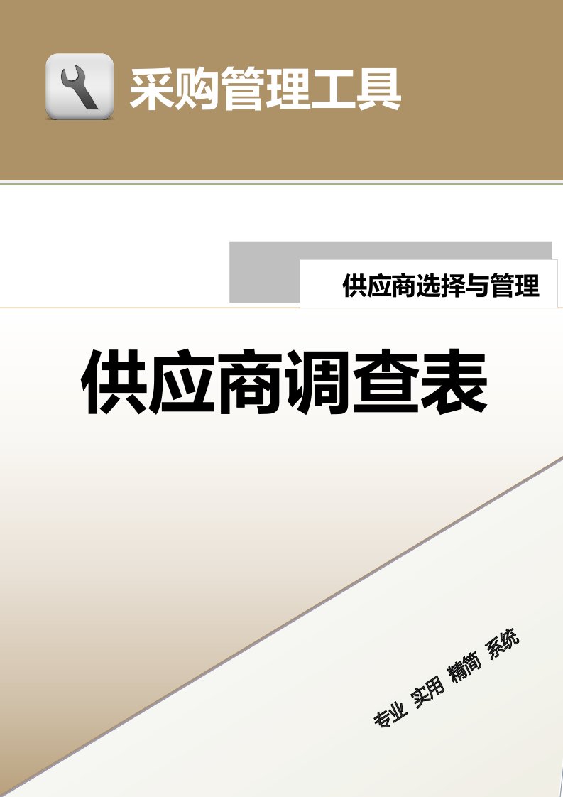 工程资料-供应商调查表4页