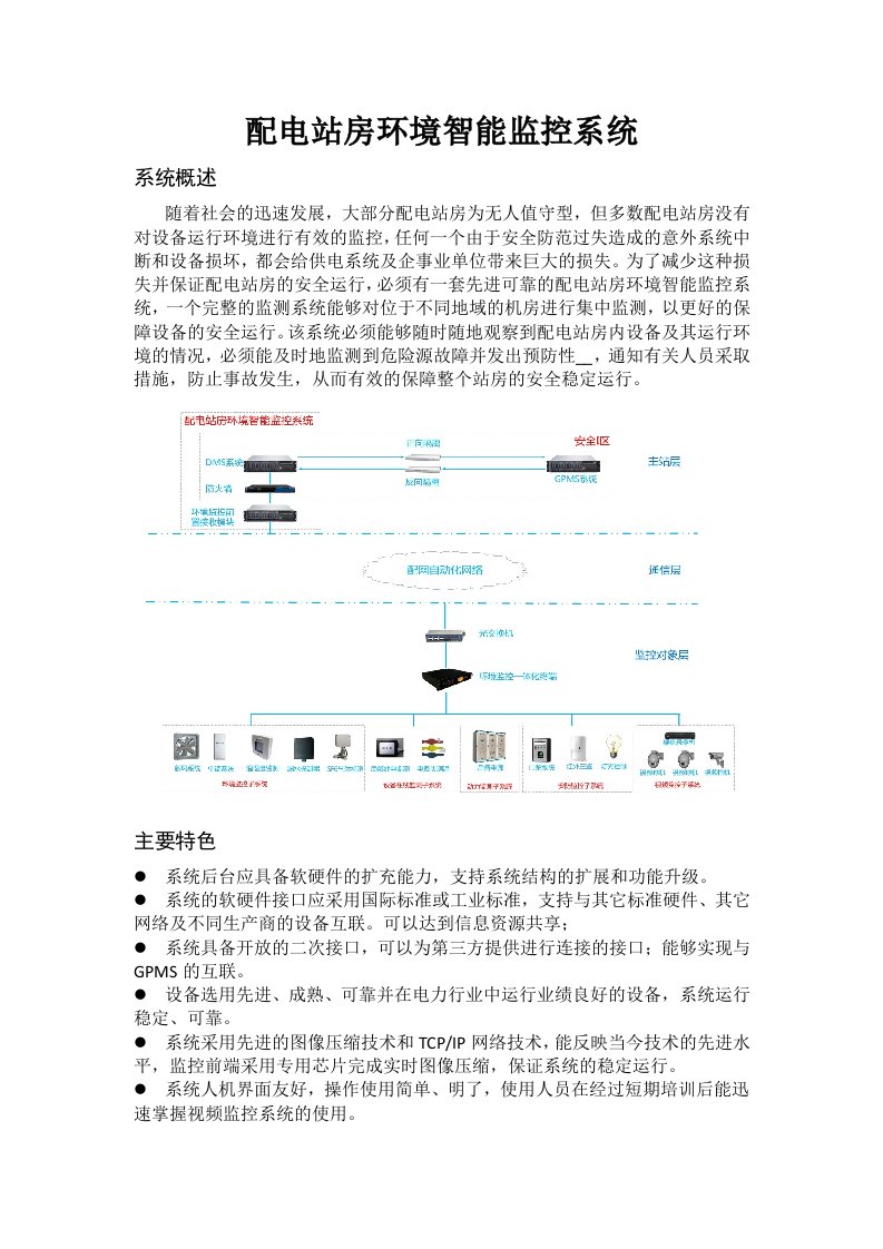 配电站房环境智能监控系统