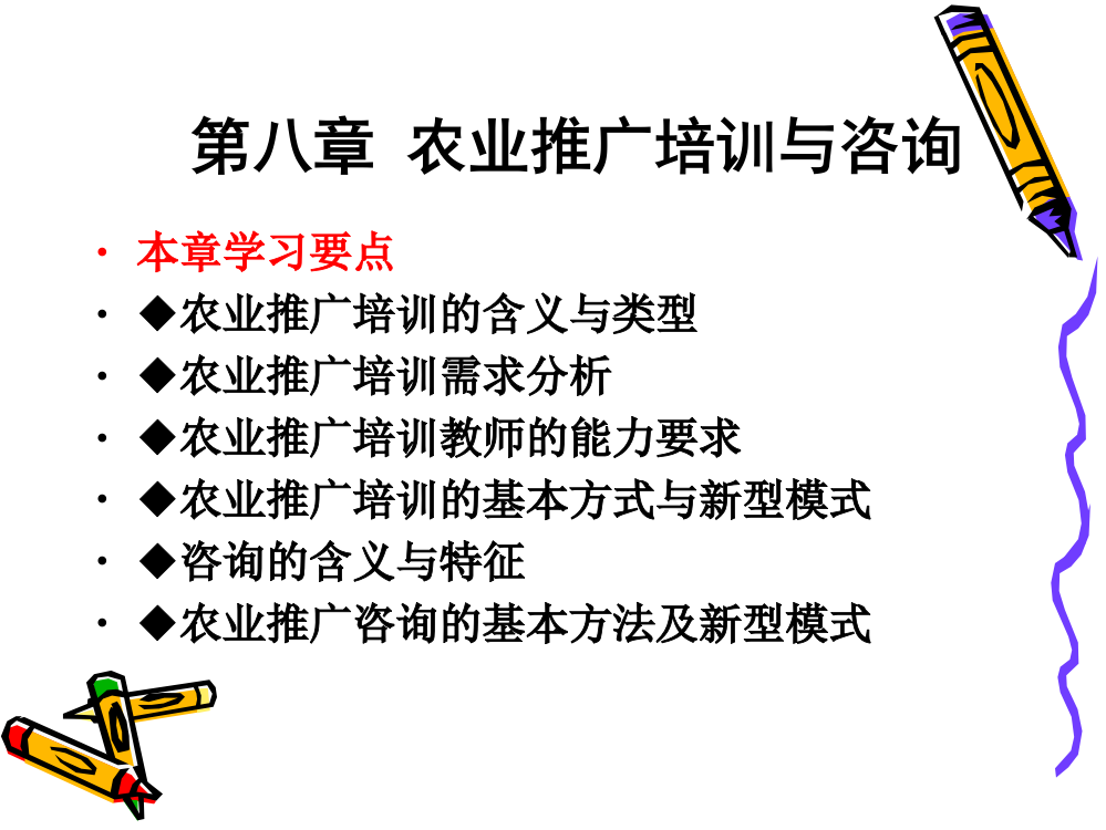 第八章农业推广培训与咨询