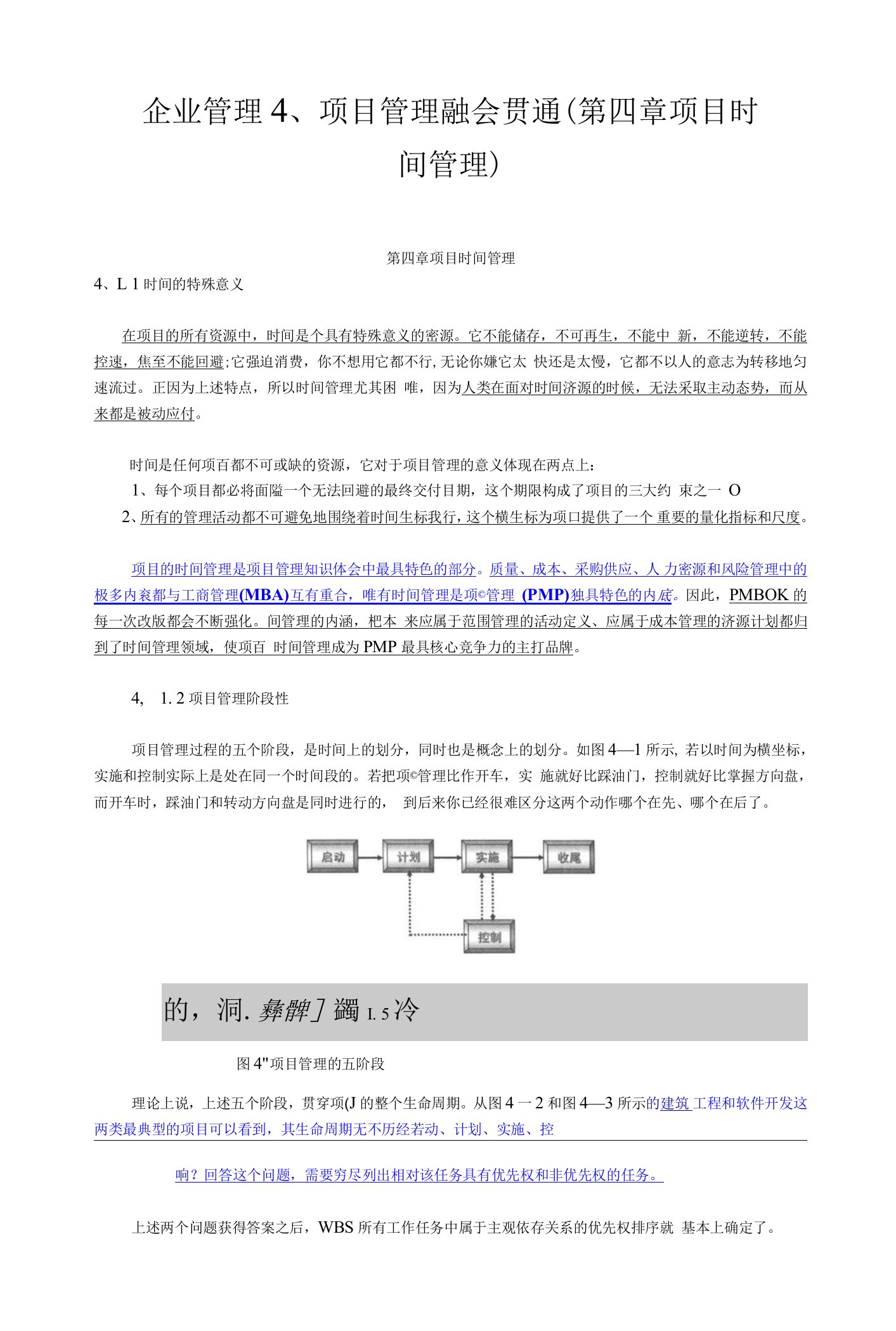 企业管理4、项目管理融会贯通(第四章项目时间管理)