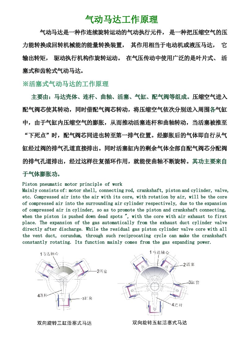 气动马达工作原理