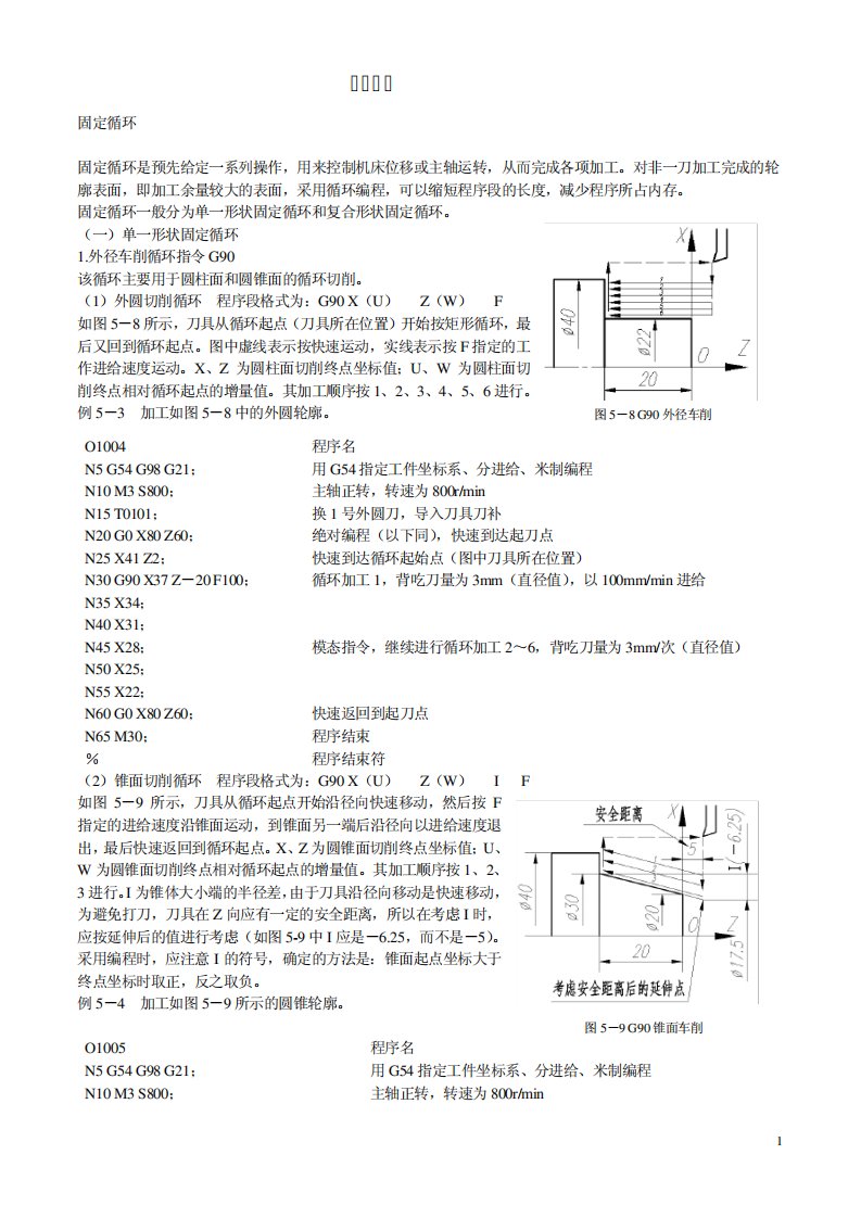 FANUC数控车床编程