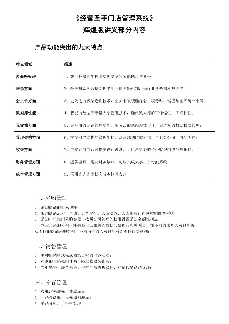 经营圣手门店管理系统辉煌版演讲内容