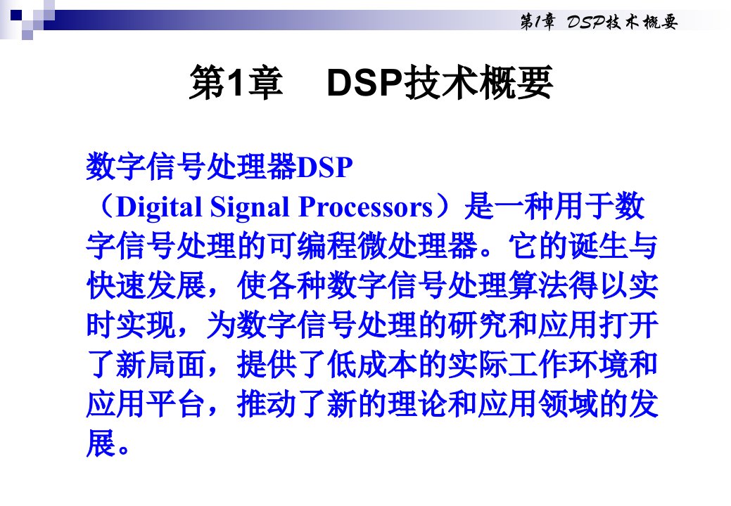 DSP技术概要精要