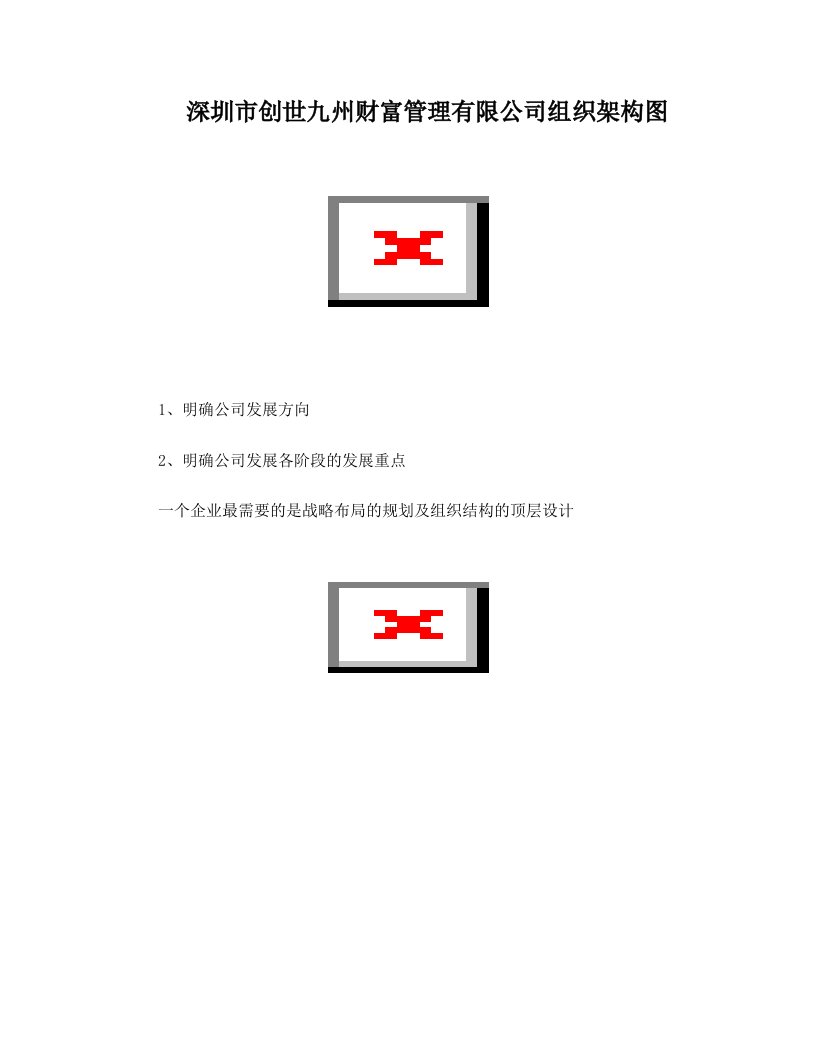 深圳市创世九州财富管理有限公司组织架构图