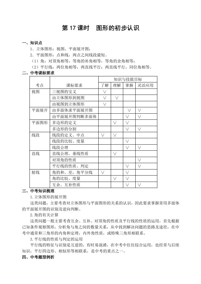 图形的初步认识