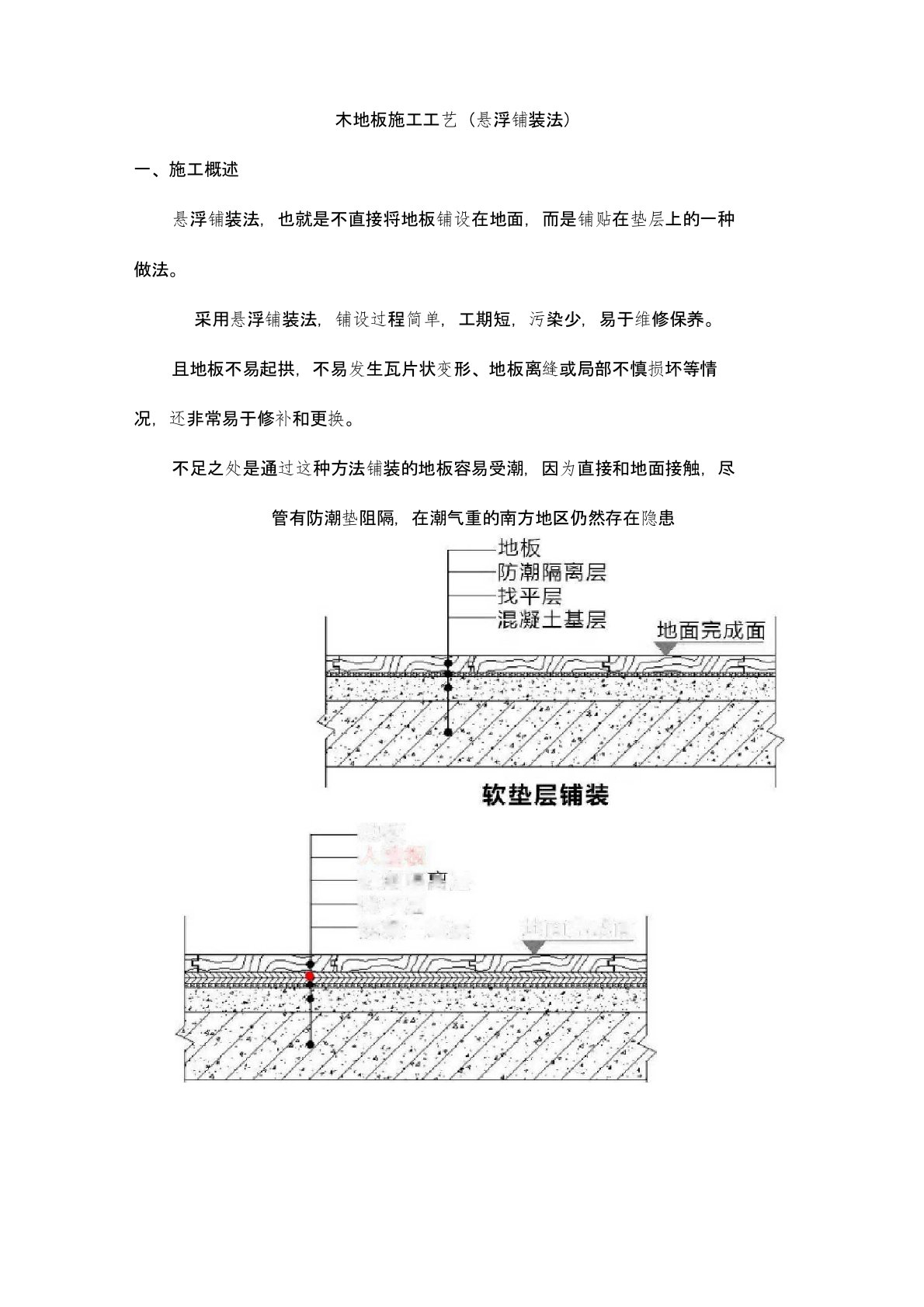 木地板施工工艺(悬浮铺装法)