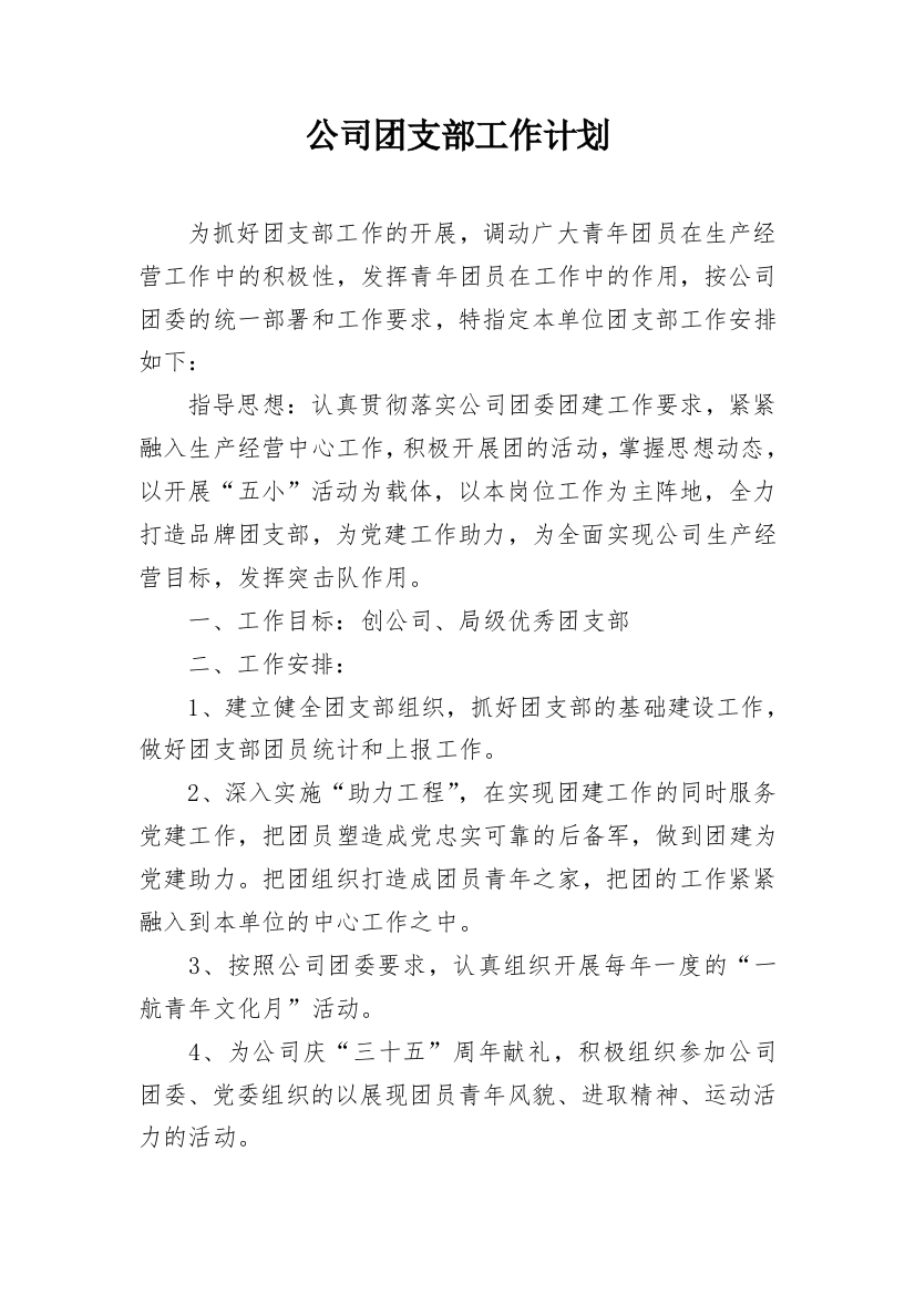 公司团支部工作计划_3