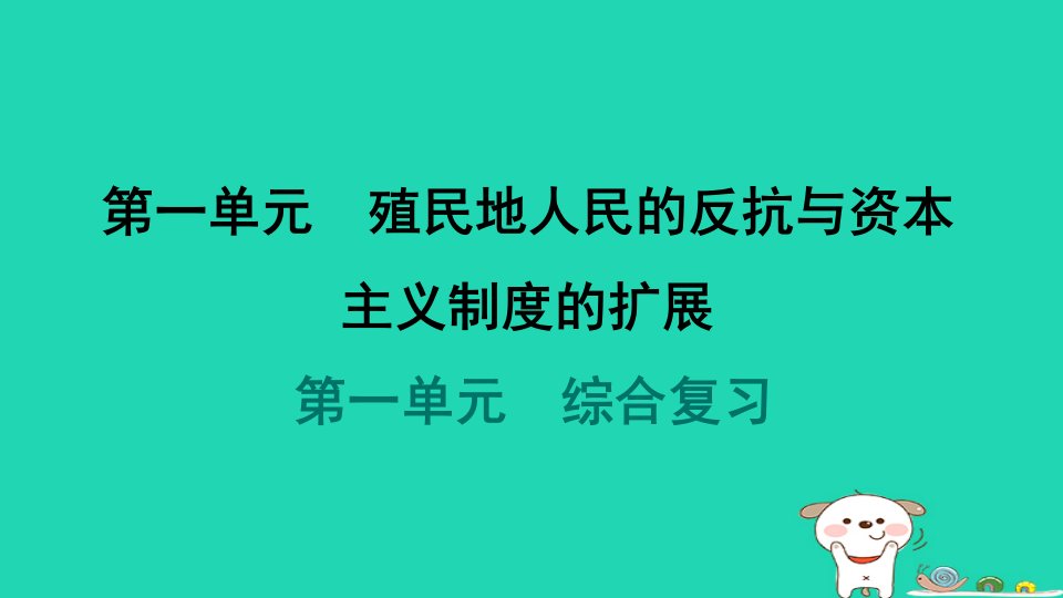 海南省20242024九年级历史下册第1单元殖民地人民的反抗与资本主义制度的扩展综合复习课件新人教版