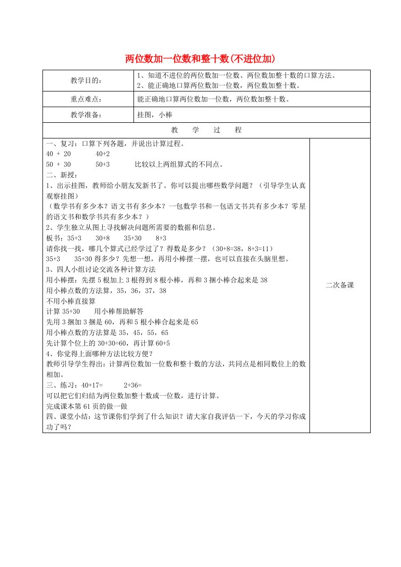 2019春一年级数学下册