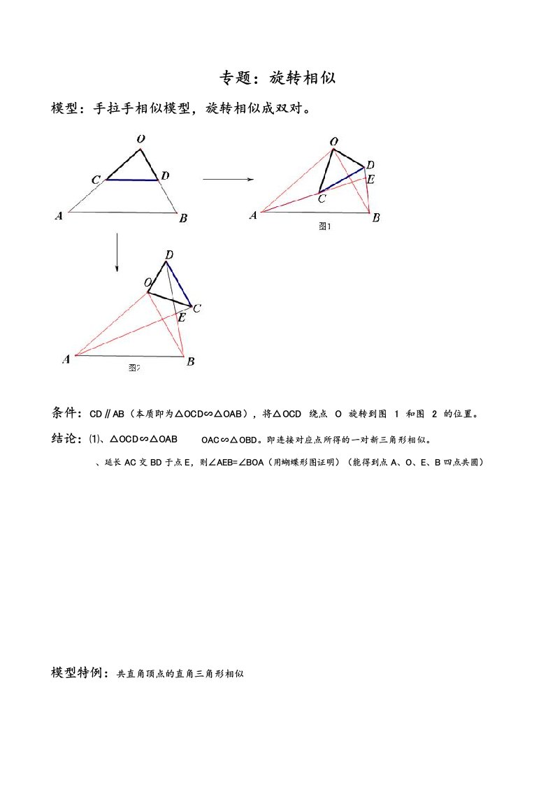 初三数学旋转相似讲义