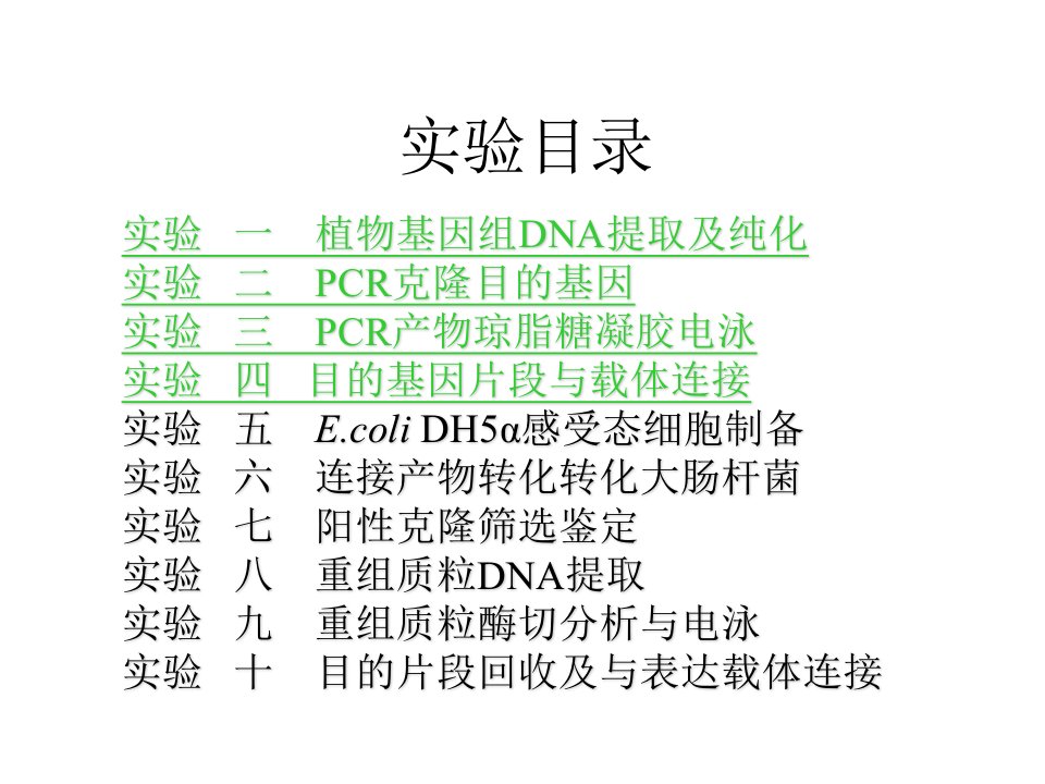 分子生物学实验课件