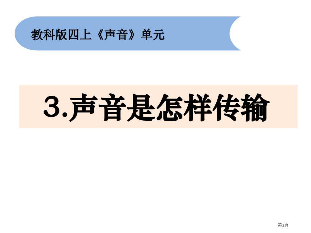 四上1-3声音是怎么传播的教学课件省公开课一等奖新名师优质课比赛一等奖课件