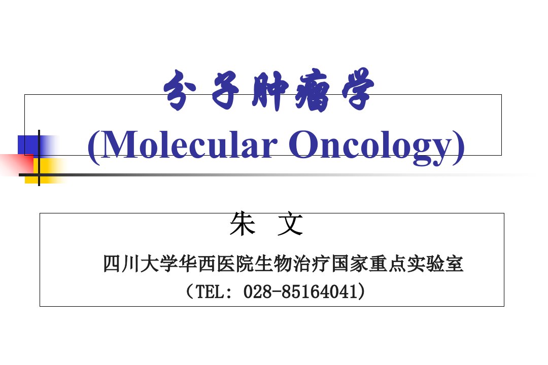 肿瘤分子生物学PPT