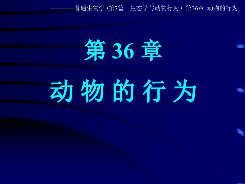 普通生物学ppt课件动物行为