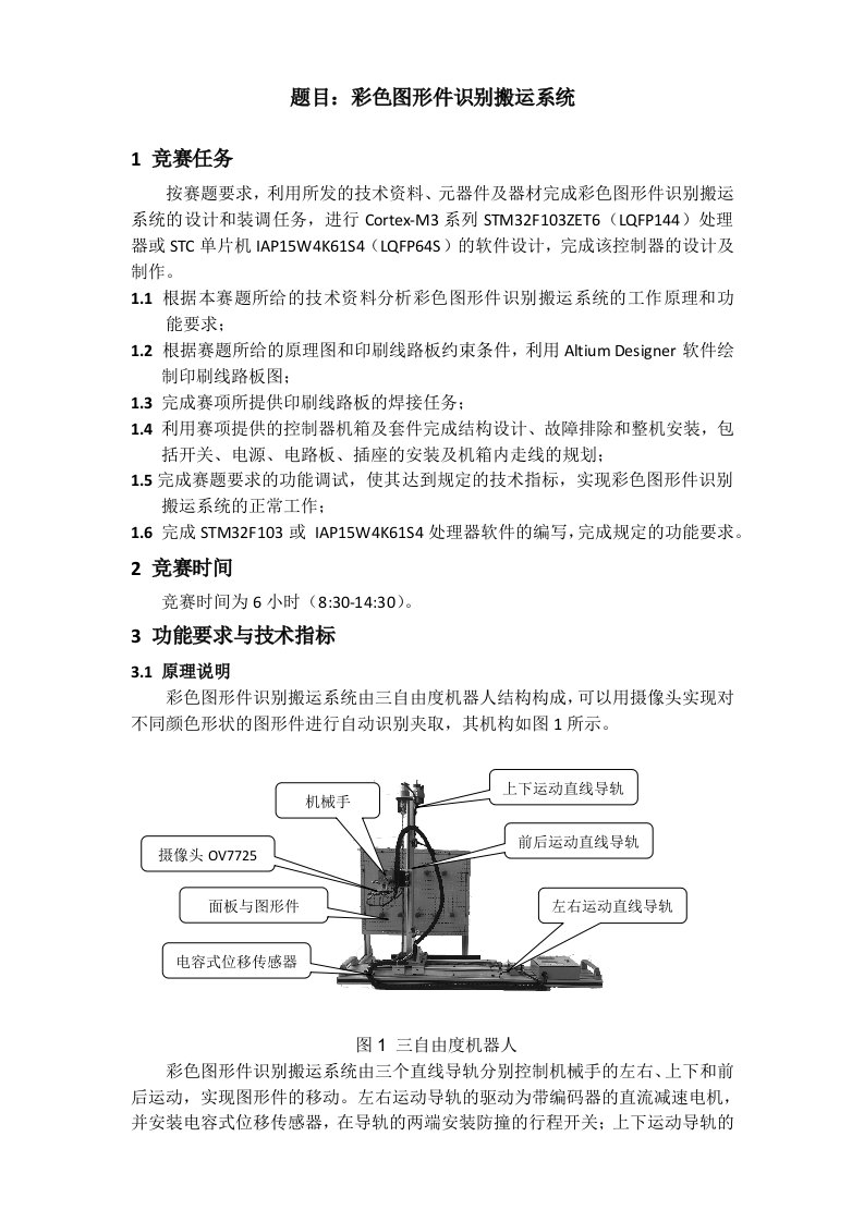 2021年山东省职业院校技能大赛高职组“电子产品设计及制作”赛项