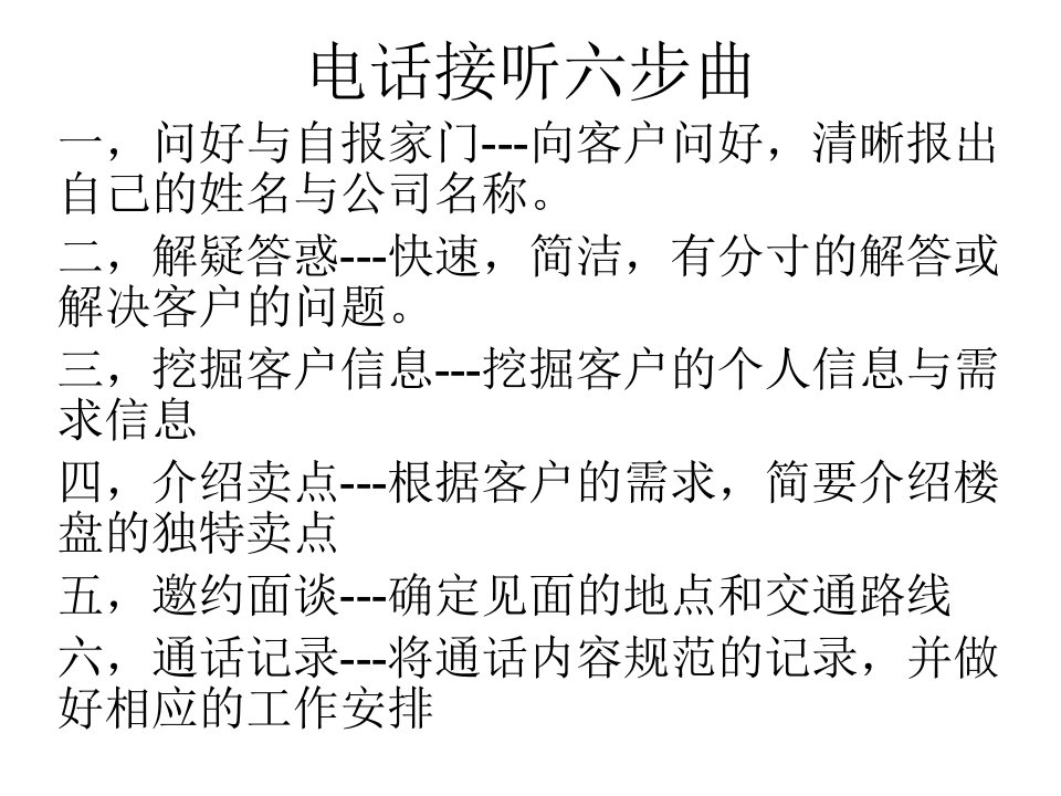 [精选]房地产电话销售实战话术