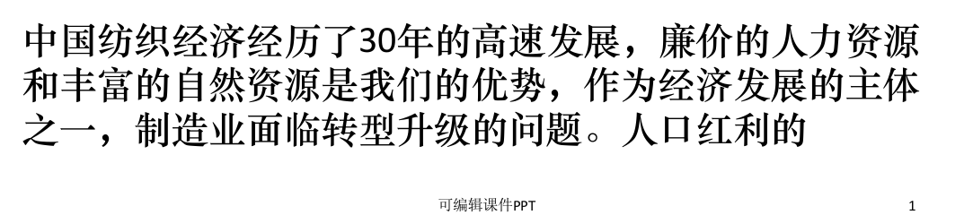 纺织机械机器换人是国内产业发展必然趋势ppt课件