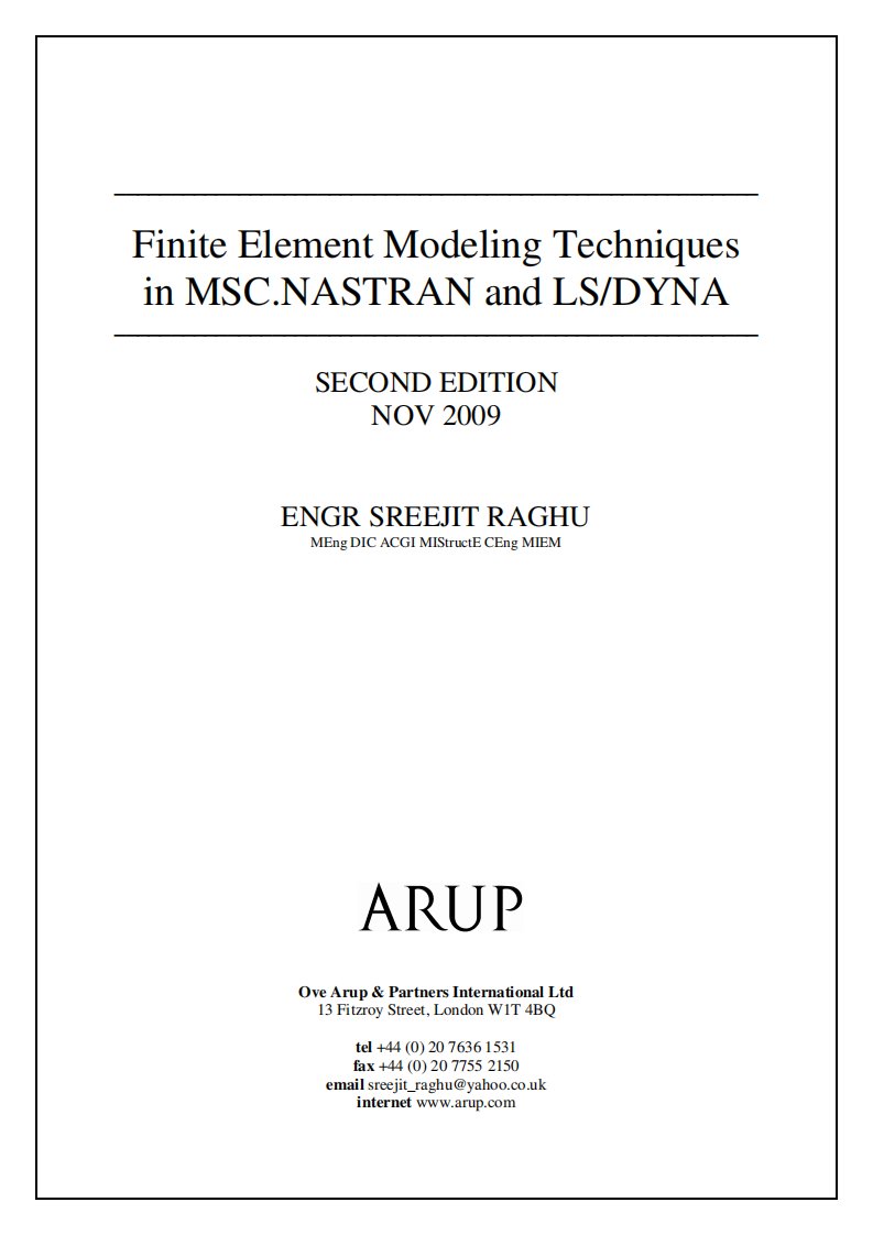 22035355-Finite-Element-Modeling-Techniques-In-Msc-Nastran-And-Ls-Dyna